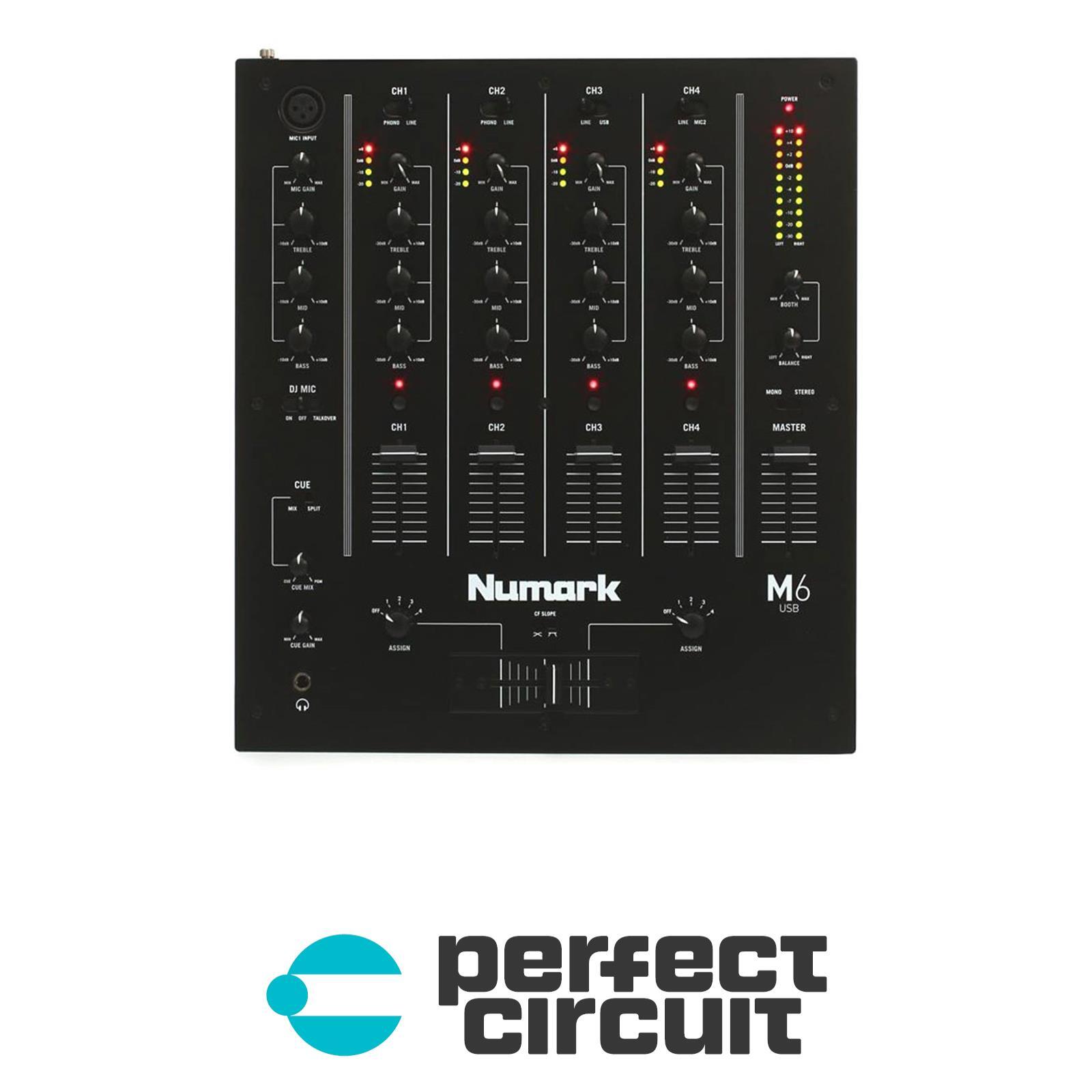 Numark M6 USB Black Performance Scratch DJ MIXER - NEW - PERFECT CIRCUIT