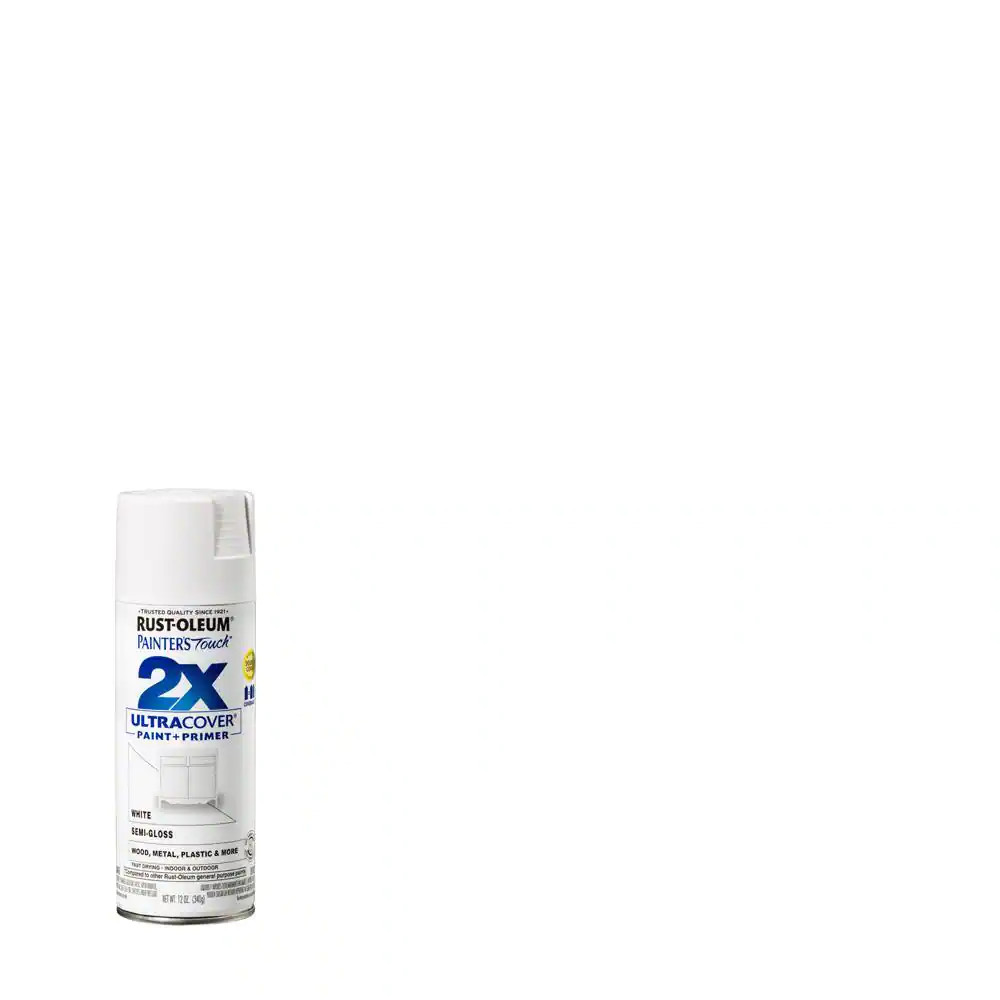 12 oz. Semi-Gloss White General Purpose Spray Paint Spray paint for wood metal