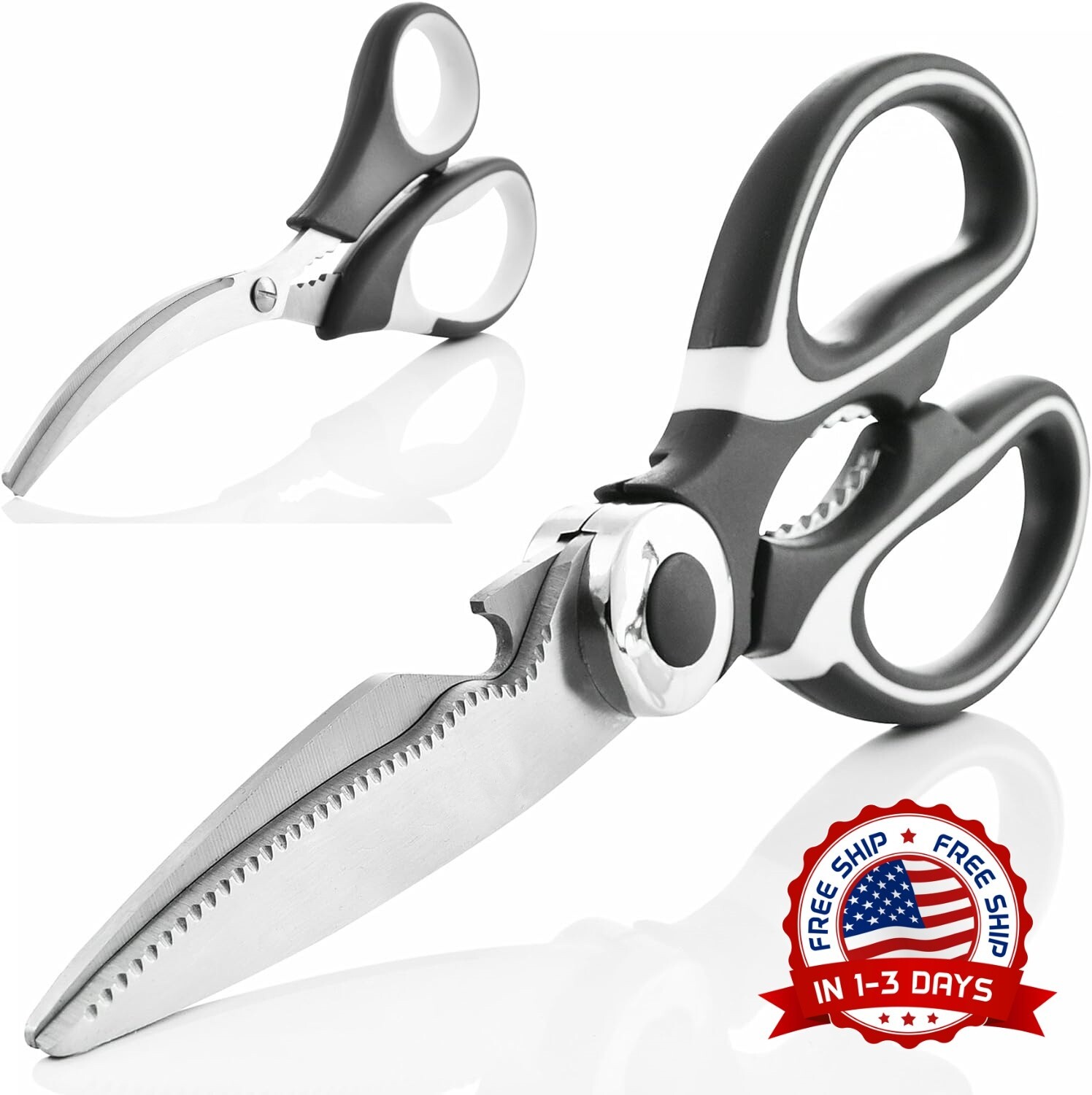 Tijeras de acero Inoxidable para Cocina para Cortar Mariscos , Ultra nítido NEW