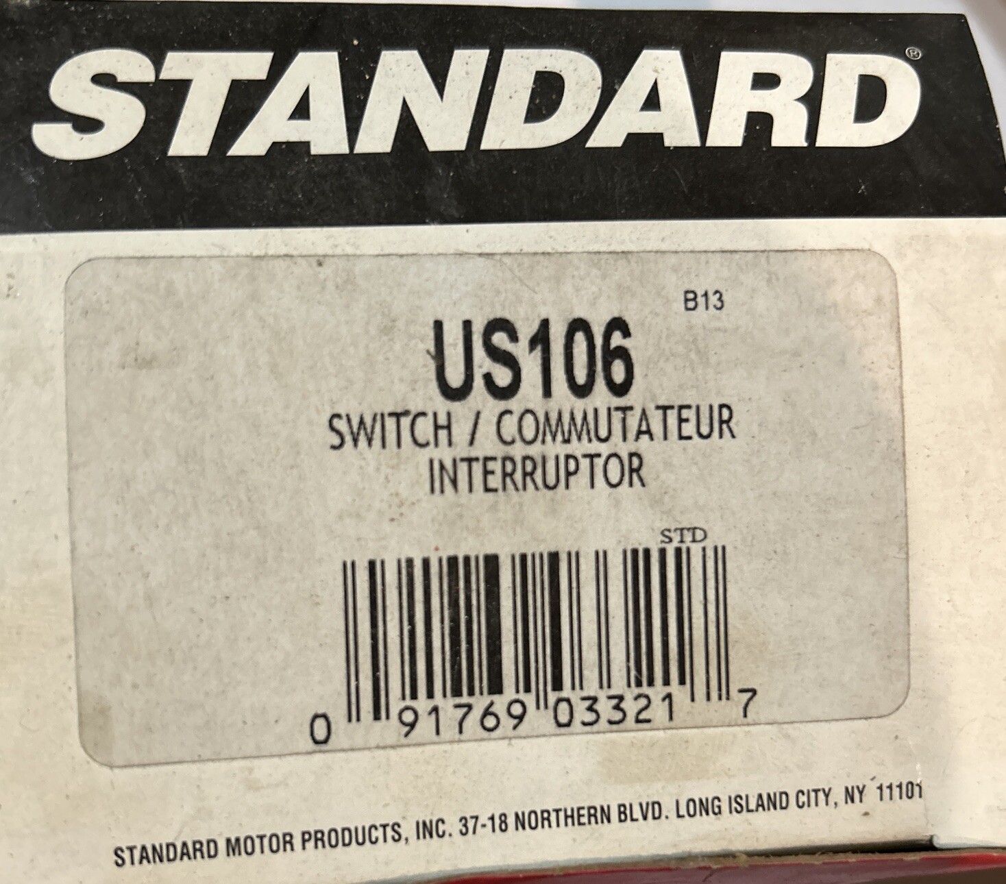 Standard Ignition Ignition Switch P/N:US-106 New Old Shelf Stock Fast Shipping