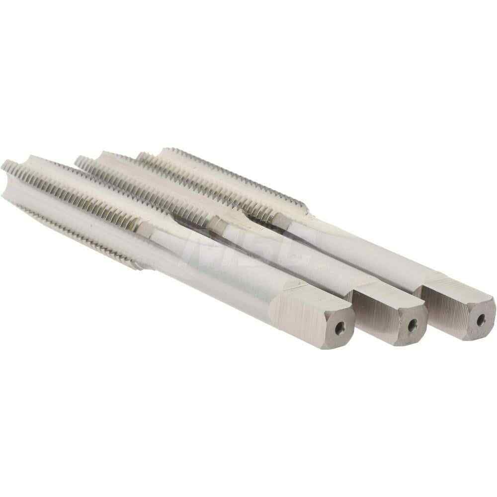 Hertel 3 Piece HSS Tap Set, 7/16-20 UNF, 4 Flute, Bottoming, Plug & Taper