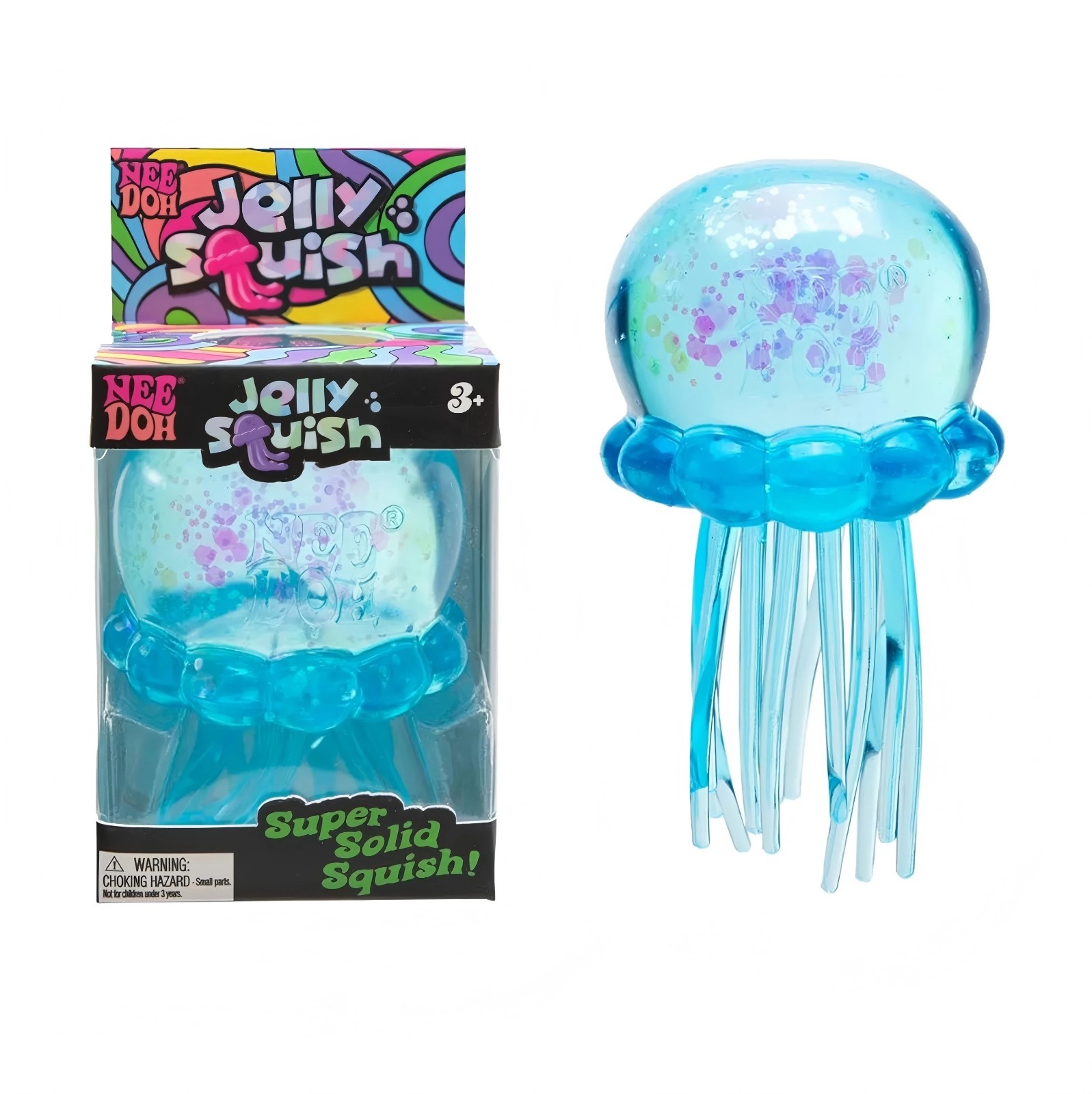NeeDoh Jellyfish Cube Squishy Stress Relief Fidget Sensory Toy With Box A