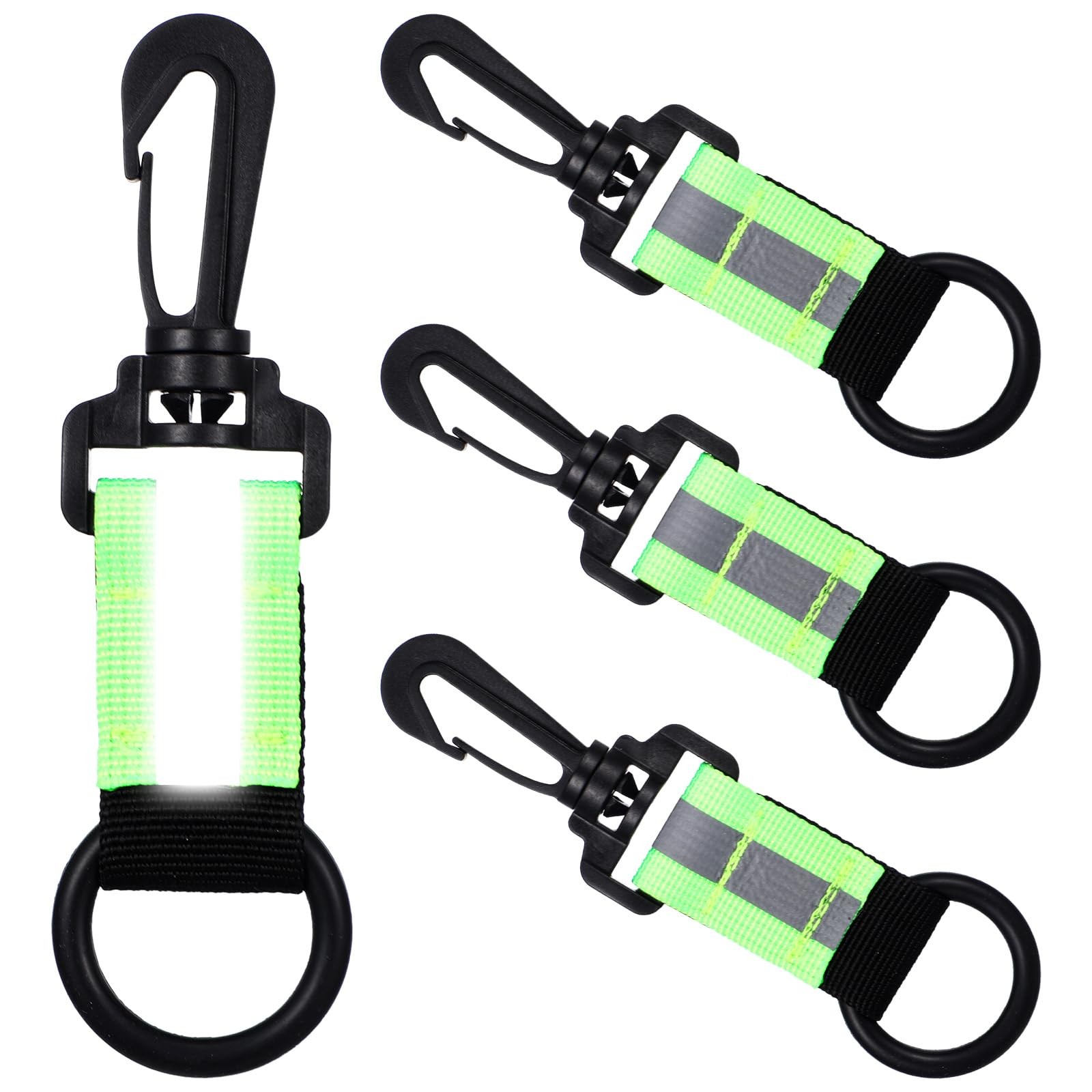 4 Pack Scuba Diving Regulator Octopus Holder Lanyards Reflective Webbing