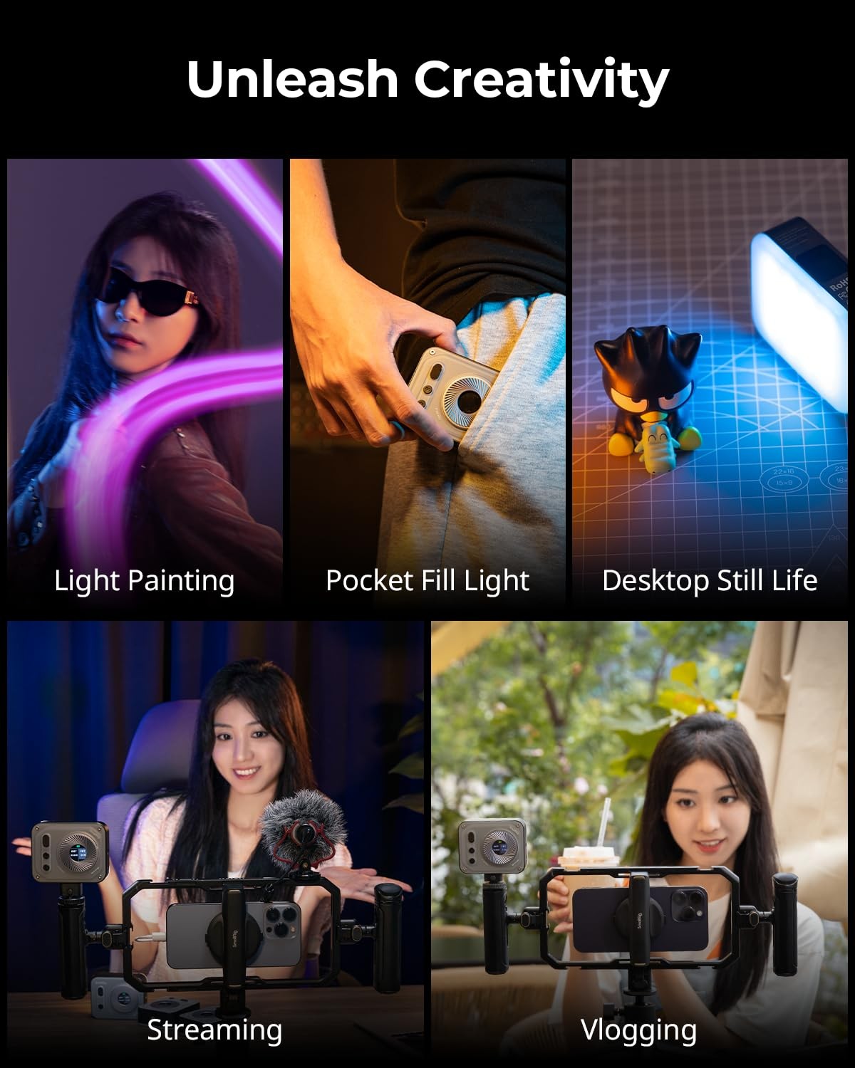 Vibe P108 Pro RGB Video Light Portable LED Camera Light Photography CRI95+