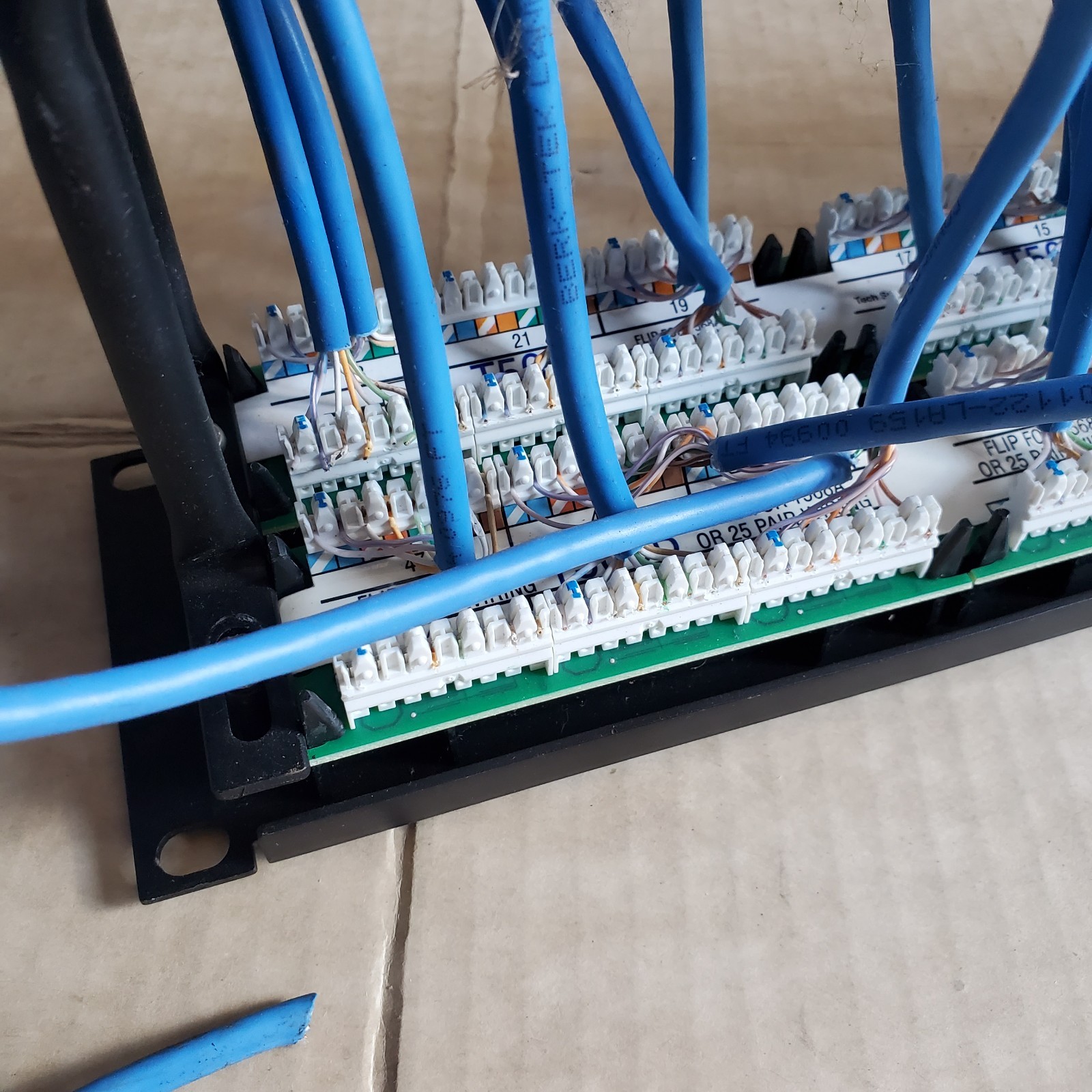 48-Port eXtreme Cat 6+ Flat 110-Style 2RU Patch Panel with Cable Management Bar