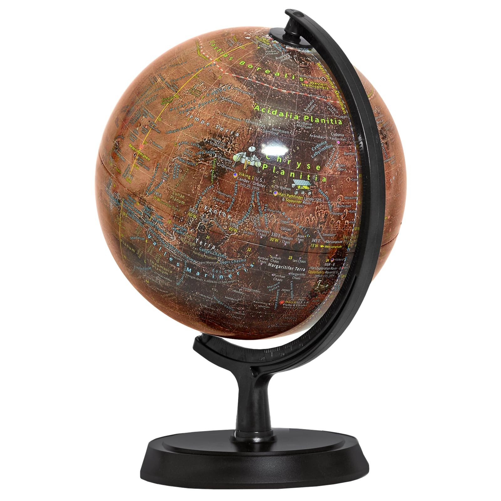 Explorer Mars Globe, 24cm/9.5", R-24, Red Planet, Mars Map, Mars Atlas, Mars ...