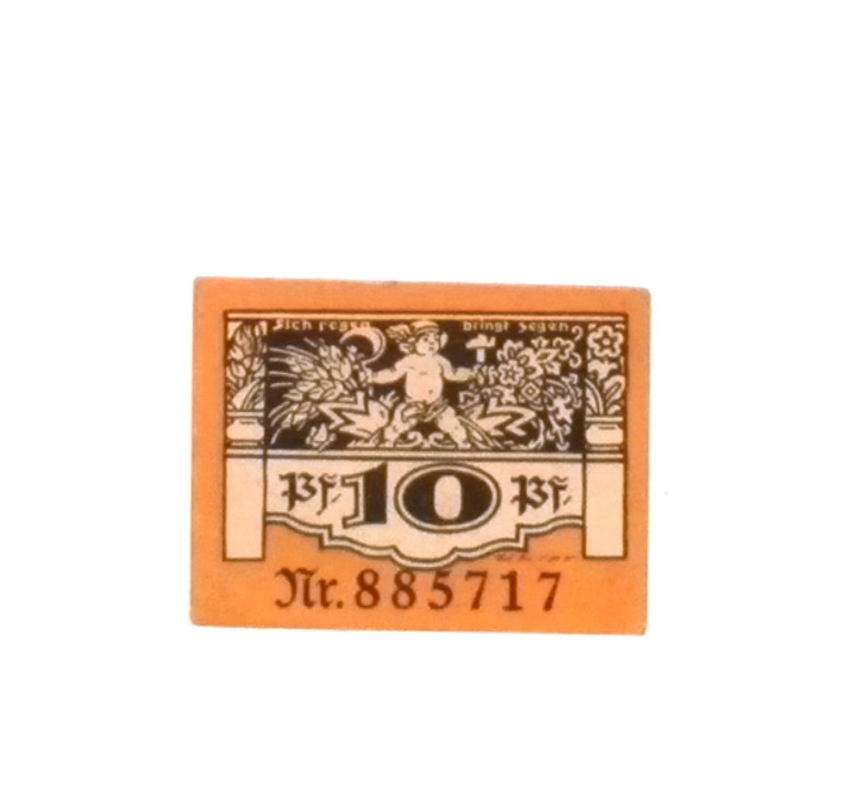 1921 Germany PLAUEN 10  Pnennig  Notgeld / Banknote