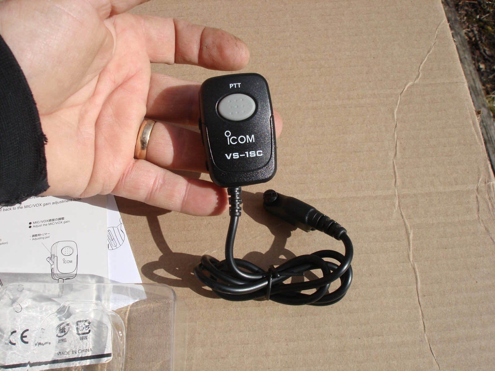 NEW Icom VS-1SC VOX/PTT Switch Case