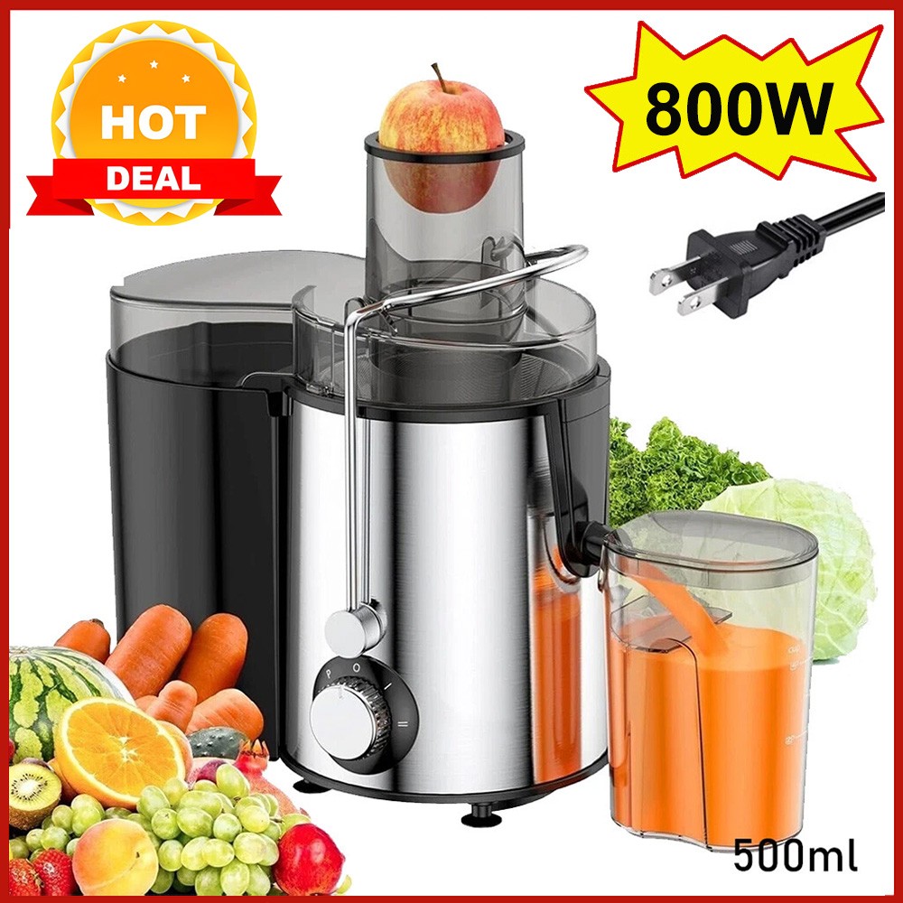 800W Electric Juicer Fruit Vegetable Blender Juice Extractor Citrus Machine New