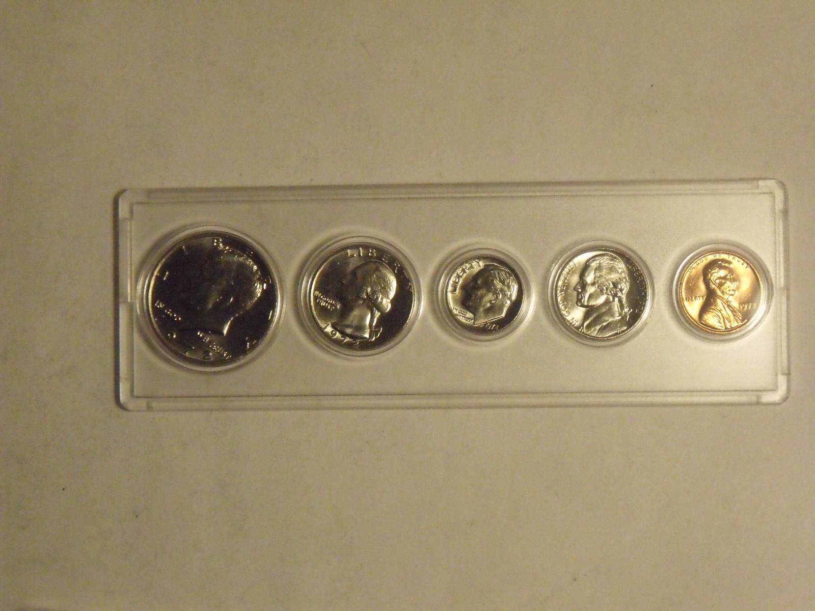 1972  Birth Year Set (5 coin) Choice BU in hard plastic holder