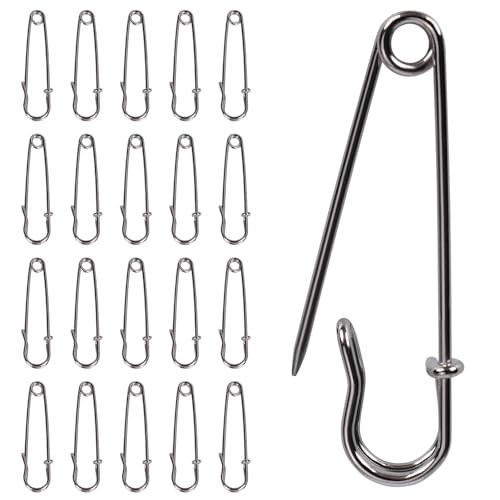 Pack of 2-Inch Heavy-Duty Steel Safety Pins – Ideal for Blankets, Clothing, 20