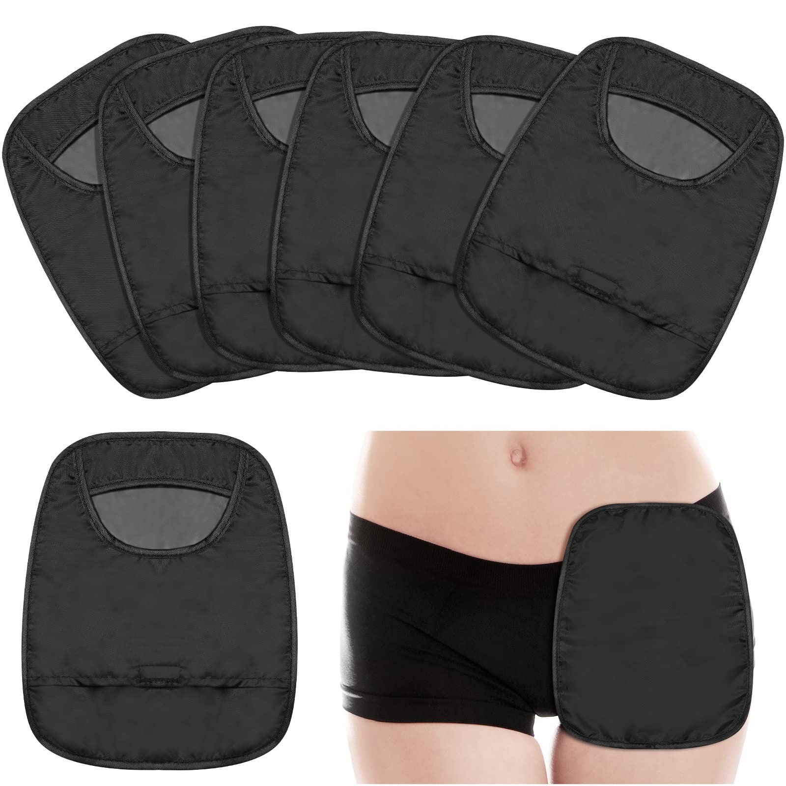 Nuenen 6 Pcs Ostomy Bag Covers Waterproof pprox. 9.06 x 7.09 inches, Blac