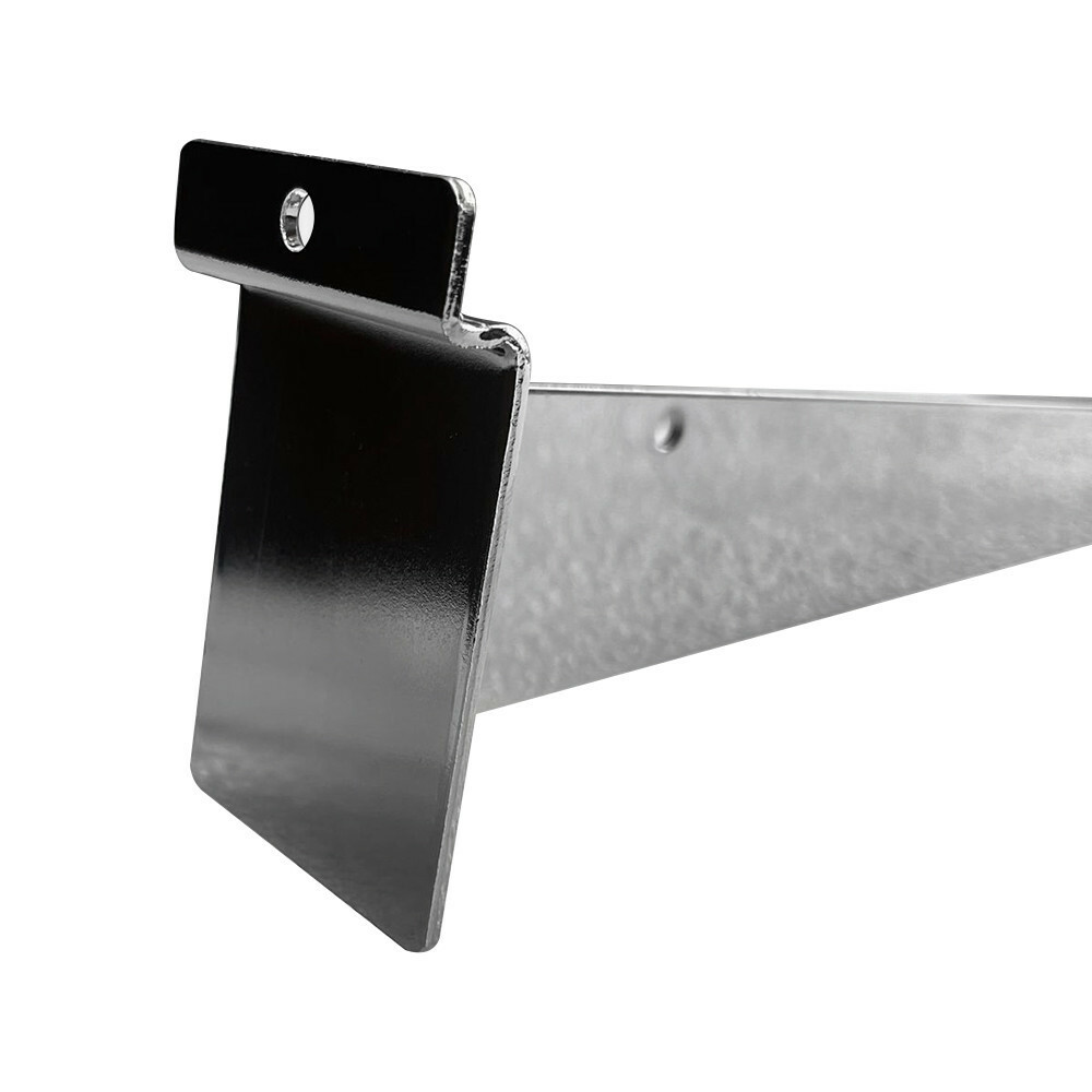 12" Slatwall Shelf Bracket, Chrome, Hanger Display Panel Shelf 10 Pc Set