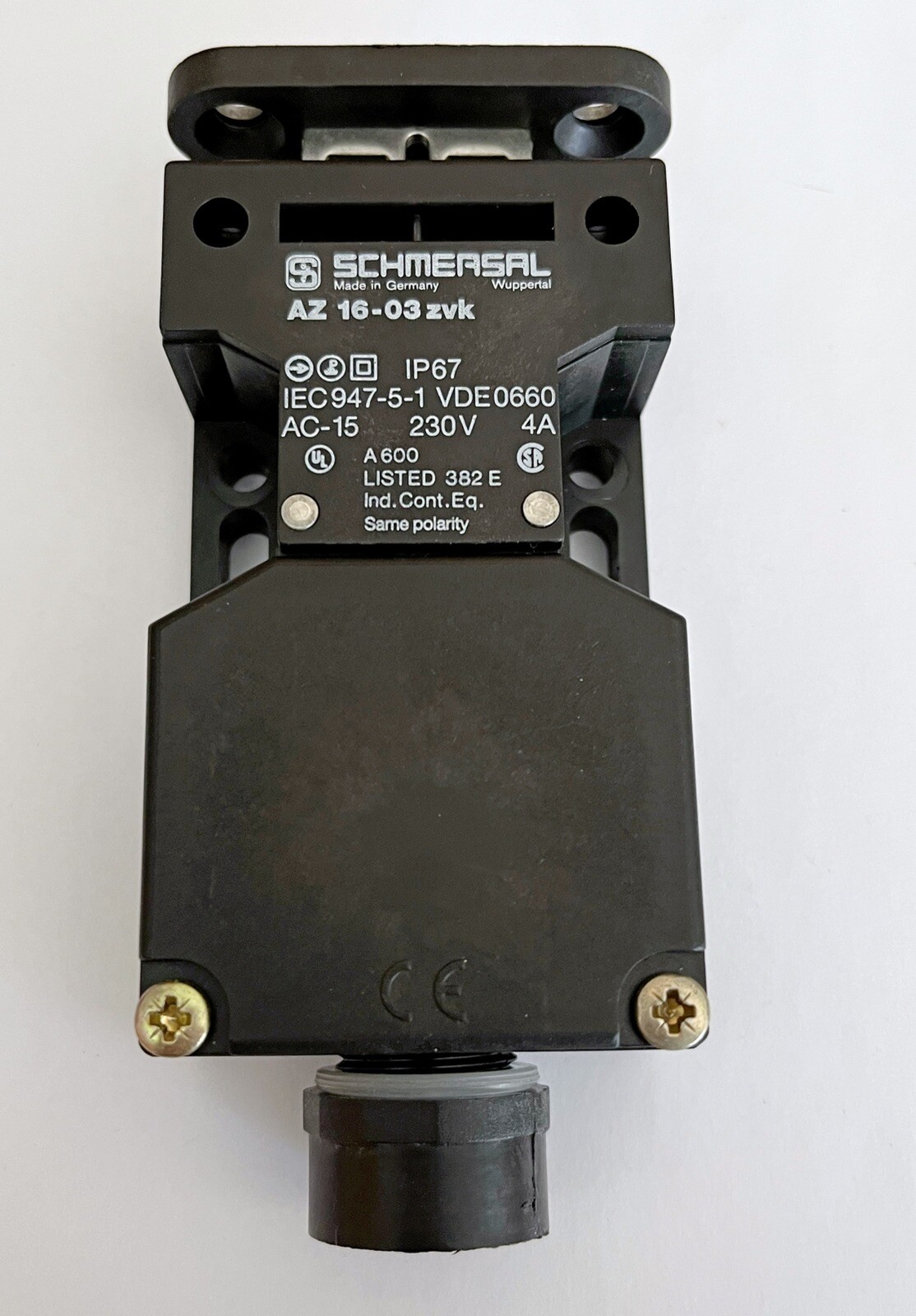 Schmersal AZ 16-03zvk Safety Switch -Key Spring Return - 3 NC - New Open Box