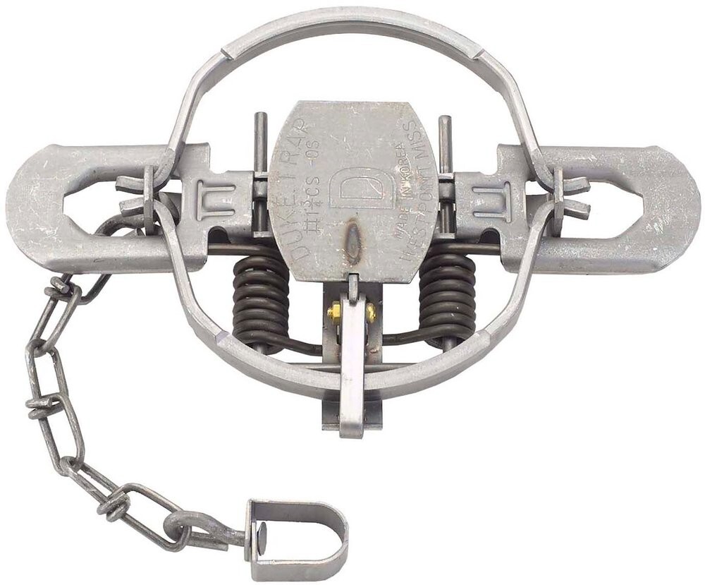 (PACK 6) Duke # 1 3/4 OFFSET Coil Spring Traps 0476 Coyote Bobcat Fox Trapping