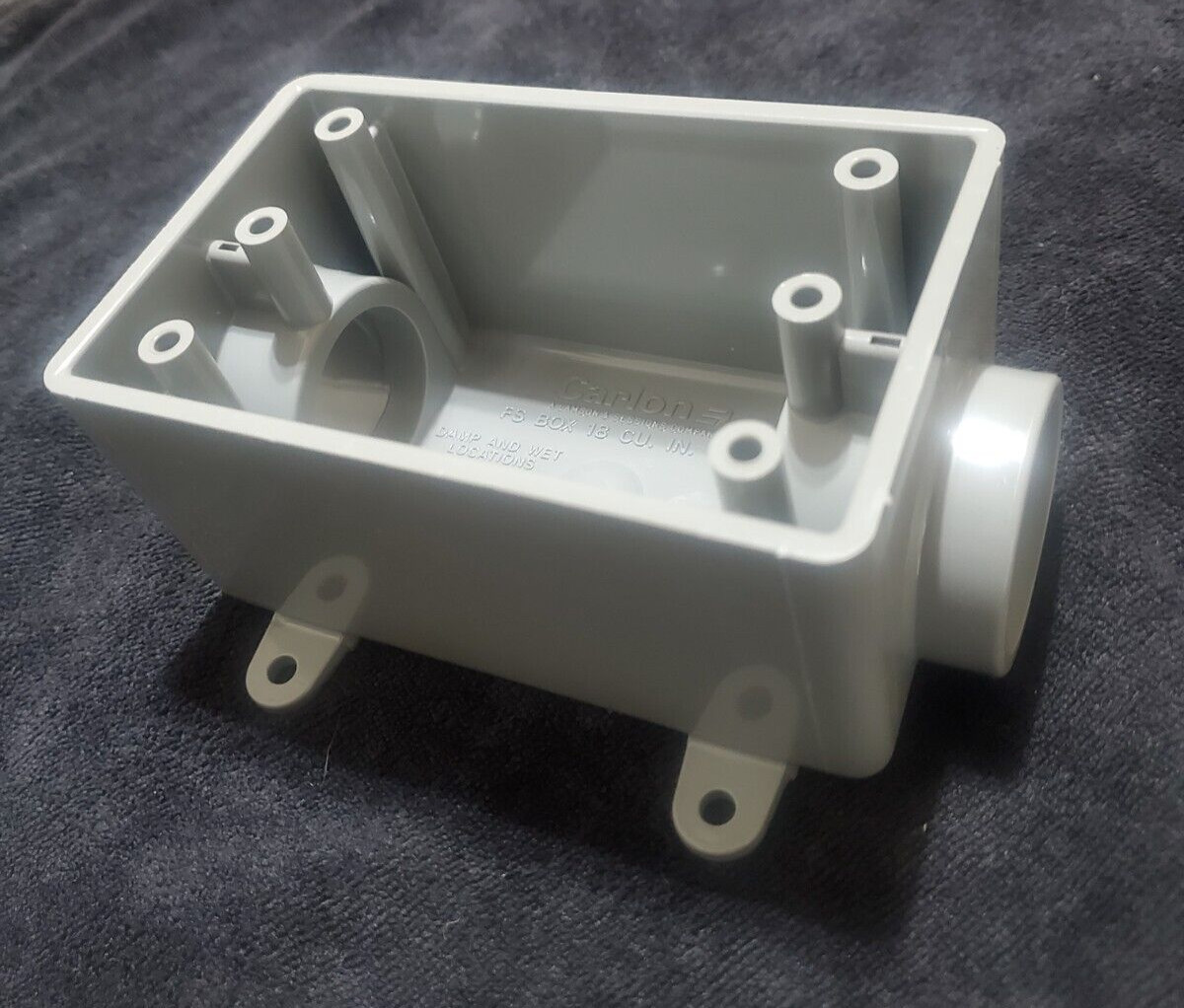 NEW  CARLON E981FFN PVC ELECTRICAL FSC BOX, NON-METALLIC, 1-GANG, 1" KO
