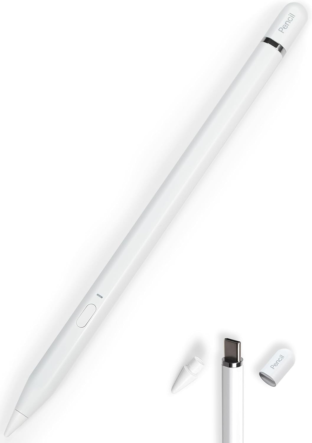 Pencil 1St Gen (USB-C) for Ipad 2018-2026: All-Aluminum Stylus, Bluetooth Shortc