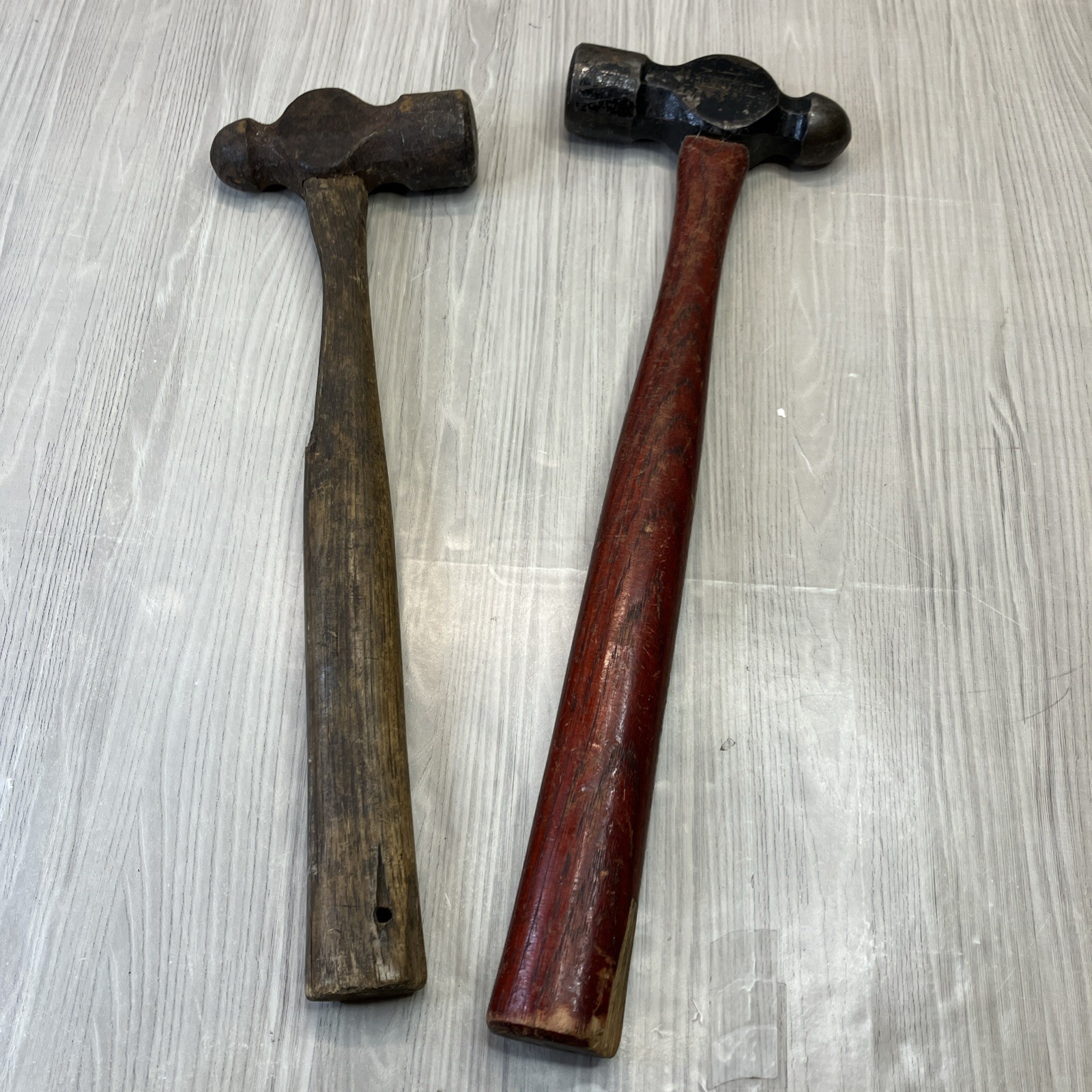 Vtg Plumb Ball-Peen Hammer Black-Smith Tool - Weight 20 Oz Rare Size & 1 Unknown