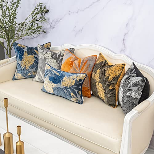 Orange Leaf Rectangle Pillow Cover Cut 20" x 12" (Pack of 1) Rust Orange