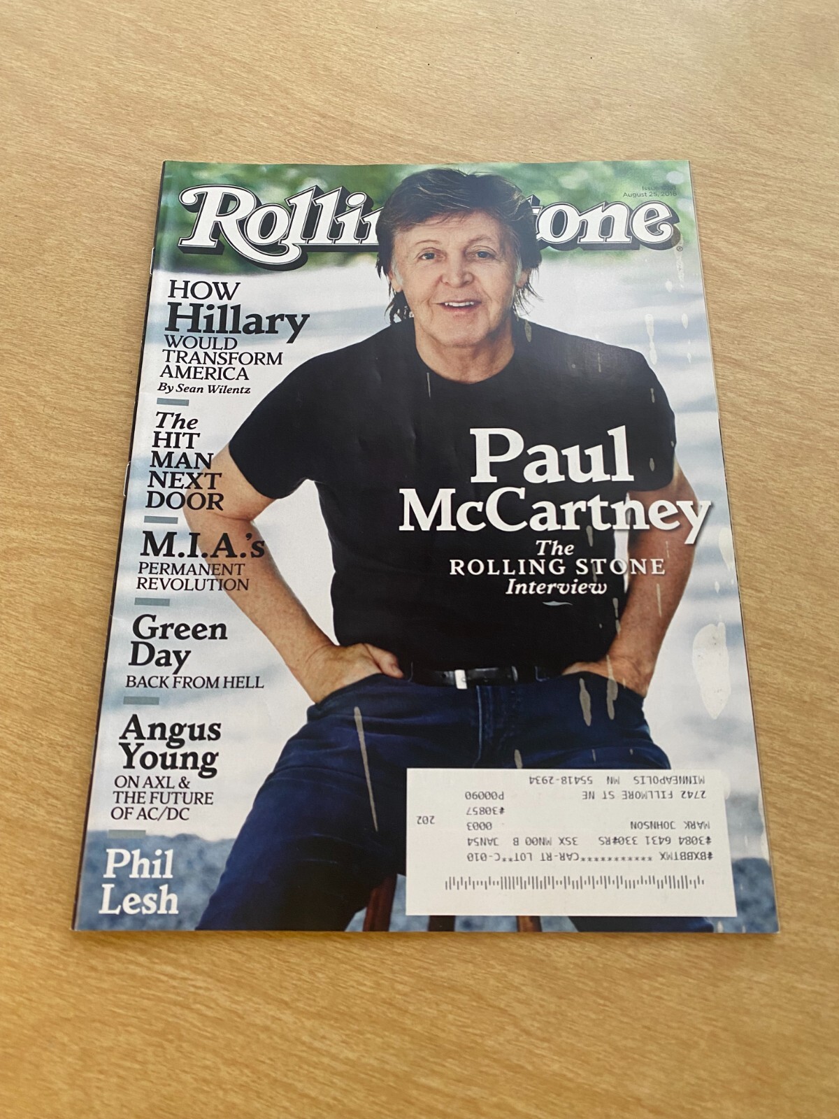 Rolling Stone Magazine Issue 1268 Aug 2016 Paul McCartney Beatles Green Day Punk