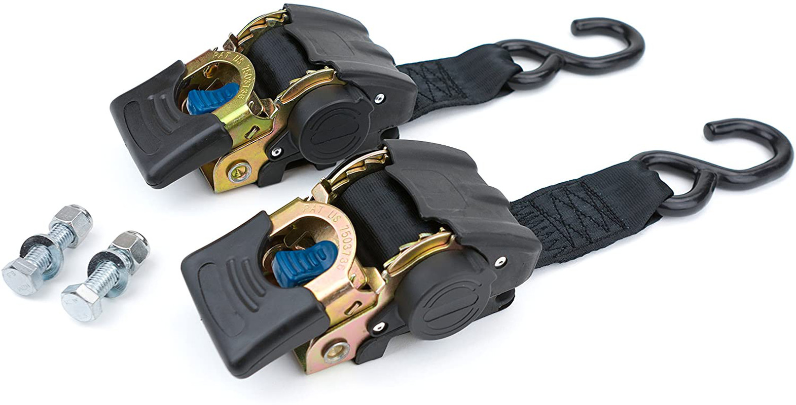 2 Pack Marine Retractable Transom Tie Down 2500lbs Boat Trailer 2 inch Strap 43,
