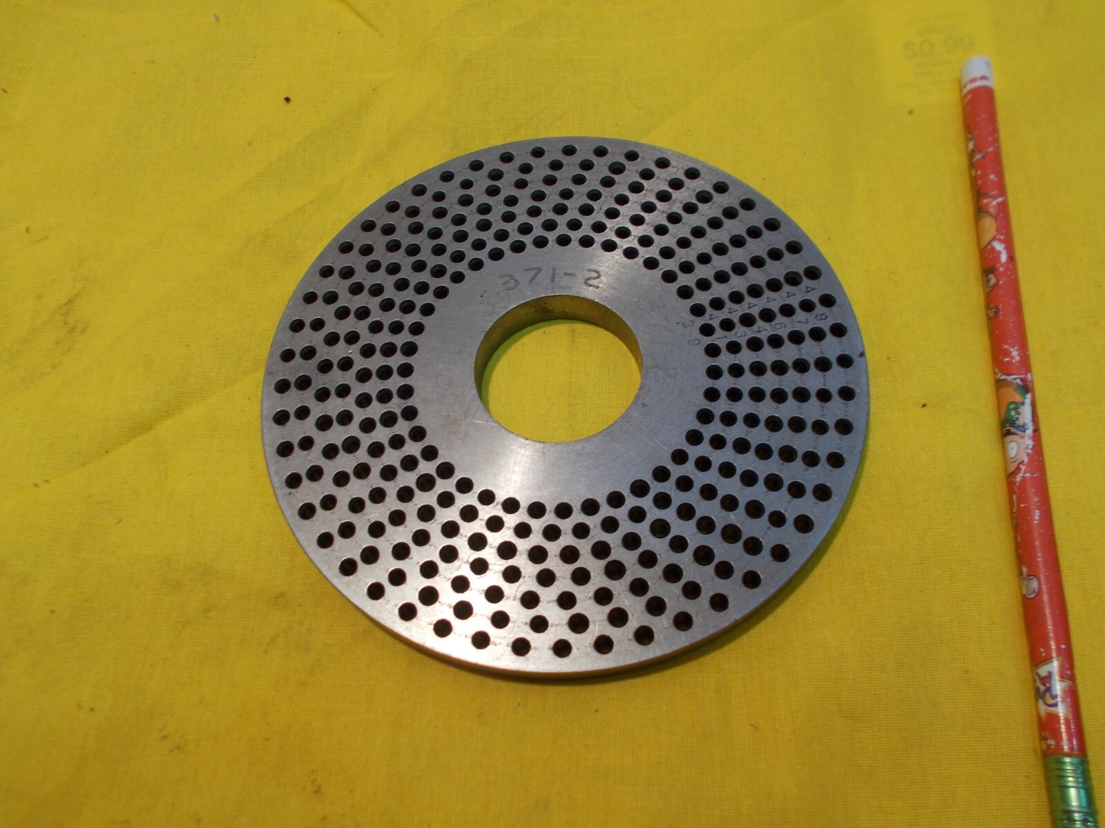 GOOD USED INDEX PLATE for rotary table dividing & indexer head spacer TROYKE USA