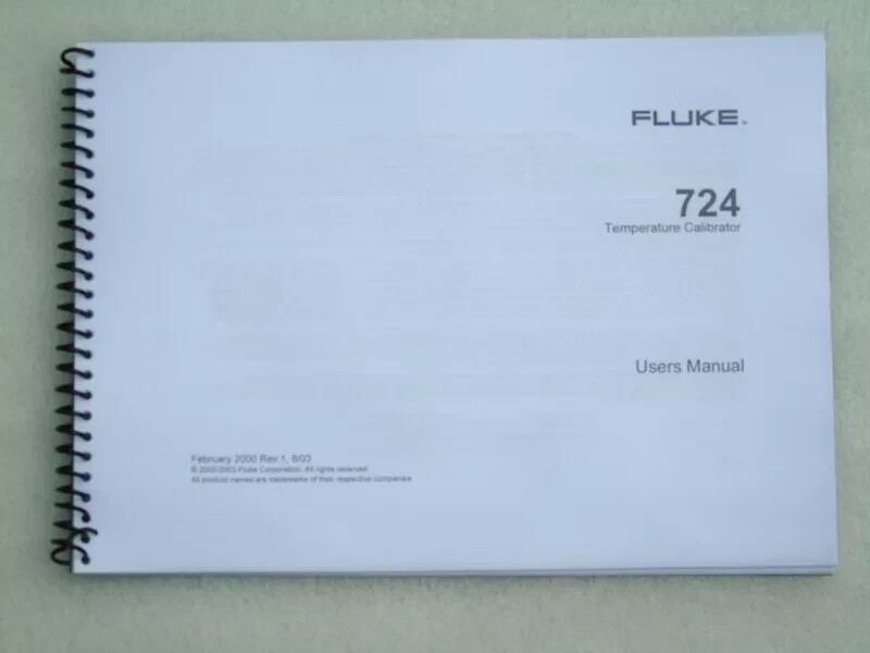 VGC FLUKE 724 TEMPERATURE MULTIFUNCTION PROCESS CALIBRATOR WITH BOX & PAPERS