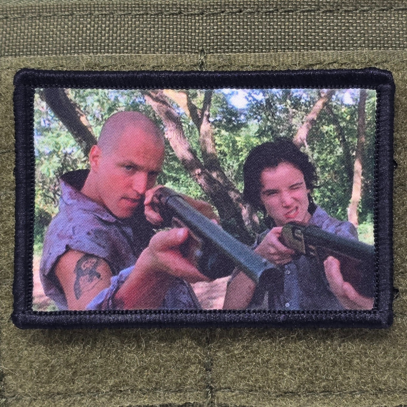 Mickey & Mallory Patch Moral Tactical Meme USA Movie Killers Hook & Loop 3x2