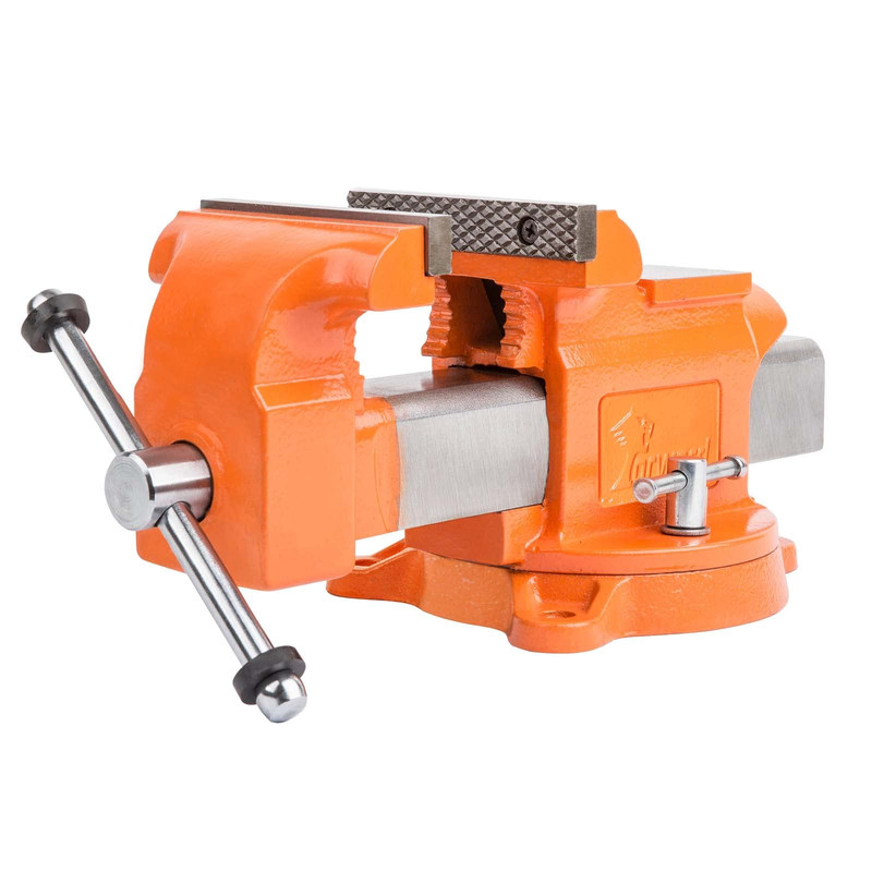 Forward Bench Vise 6 Inch Ductile Iron Bench Vice 360 Degree Swivel Base And