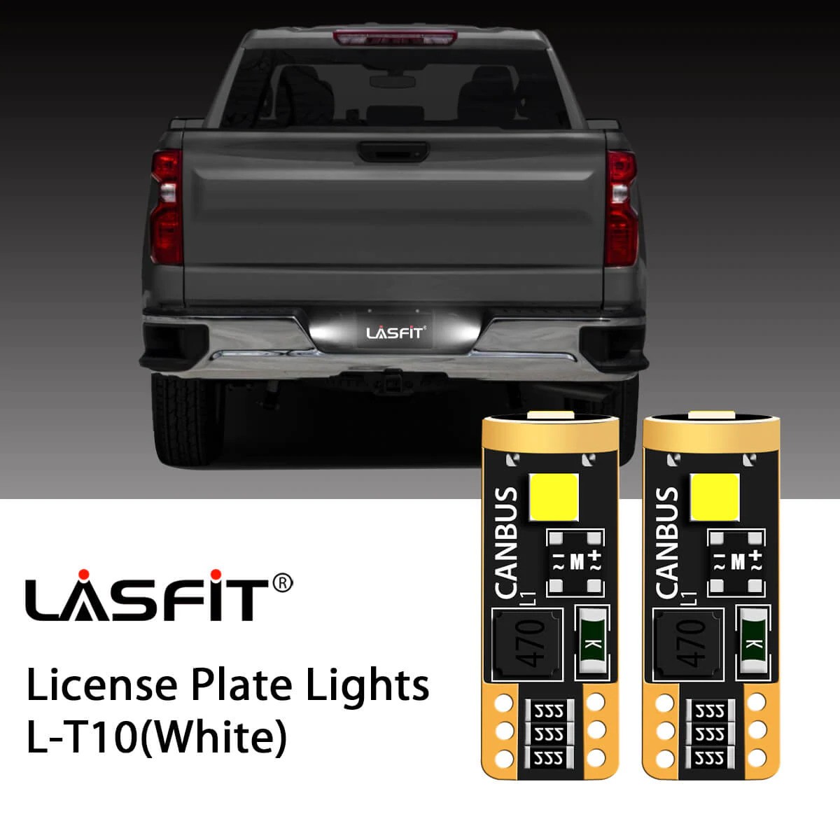 LASFIT T10 194 168 LED License Plate Light Bulbs for Chevrolet Silverado 1500 HD