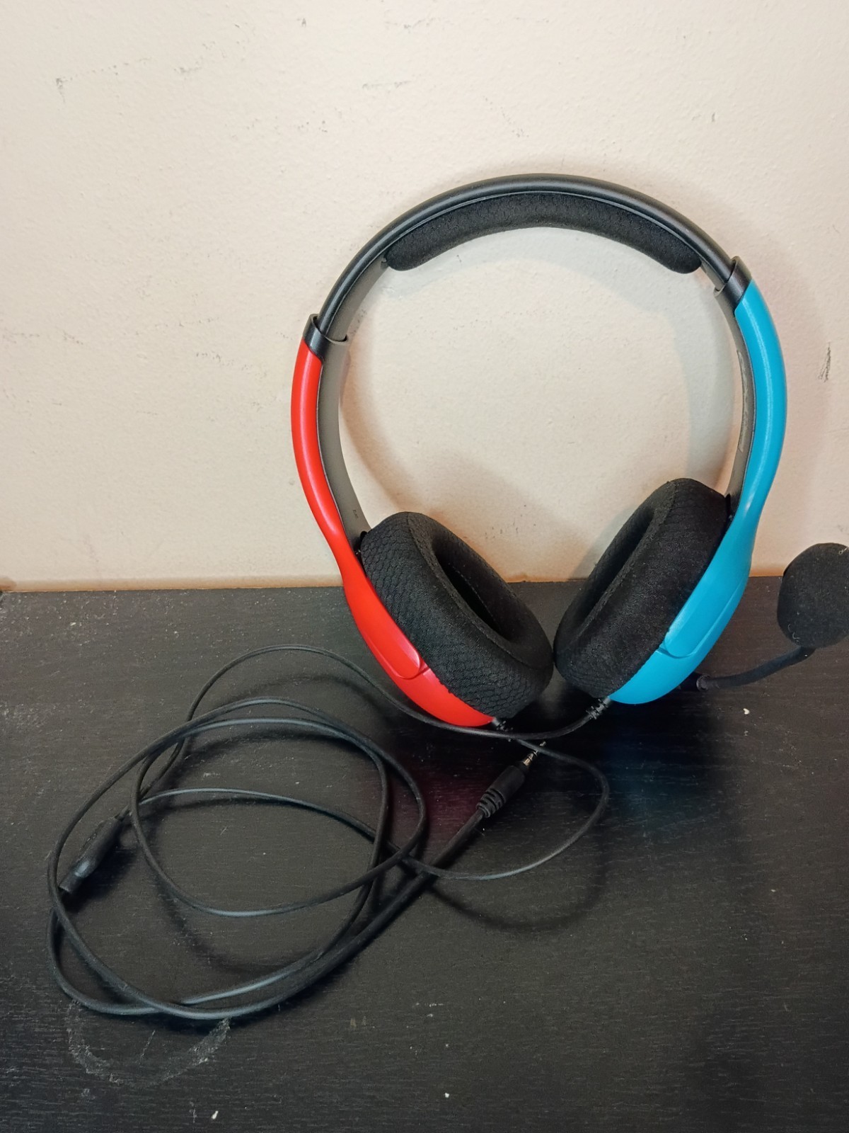 PDP 500-162 Wired Over-Ear Headset for Nintendo Switch 3.5mm 6ft Red/Blue