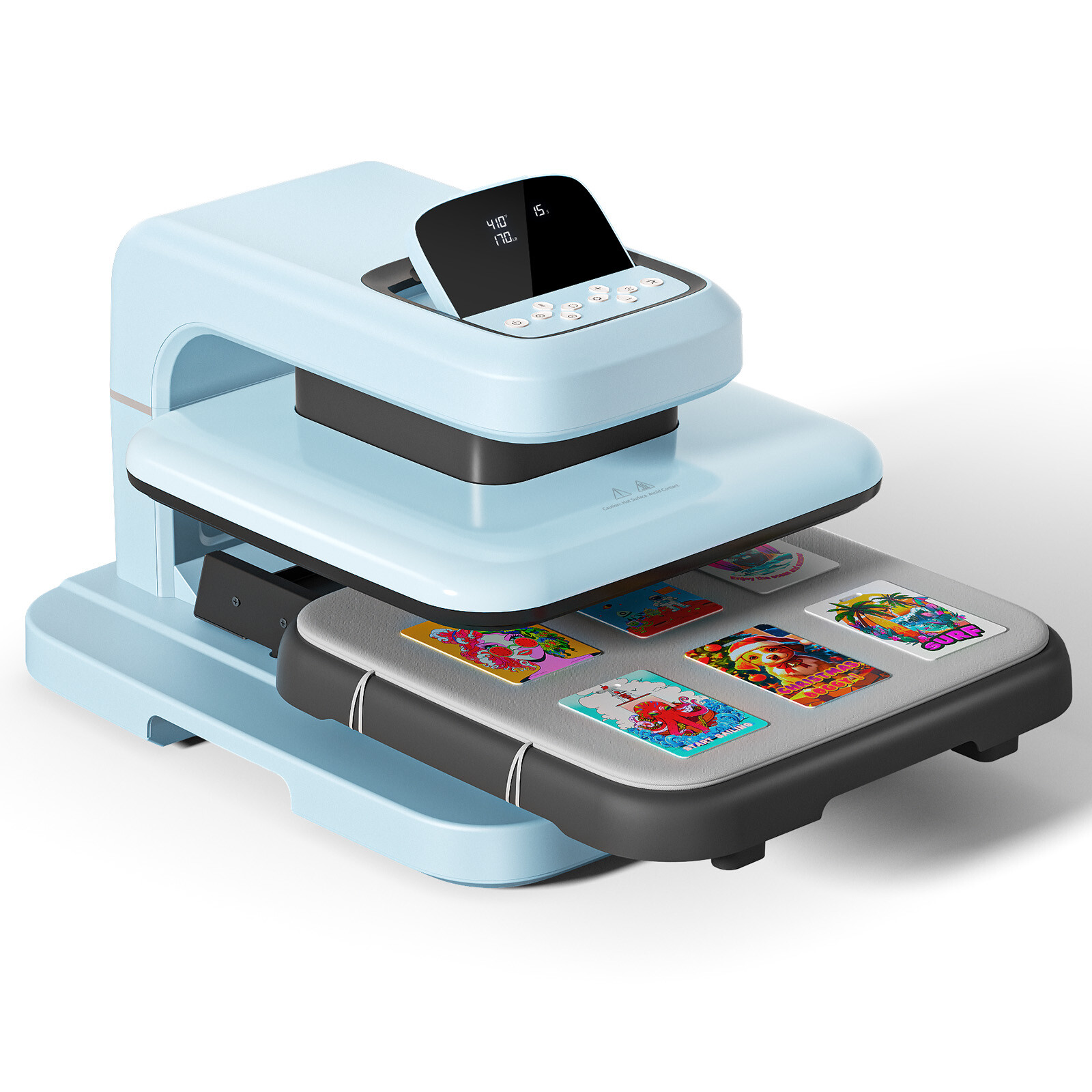 HTVRONT 15"x15" Auto Heat Press Machine 2 Heat Press for Transfer Sublimation