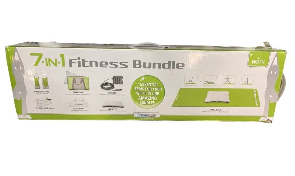 Nintendo Wii Fit 7 in 1 Fitness Bundle New In Box Power Jeli Sleeve Travel Bag
