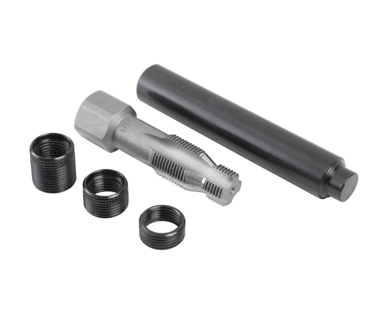 25647 5-Piece Spark Plug Saver, M14-1.25 Thread Reamer and Thread Inserts, In...