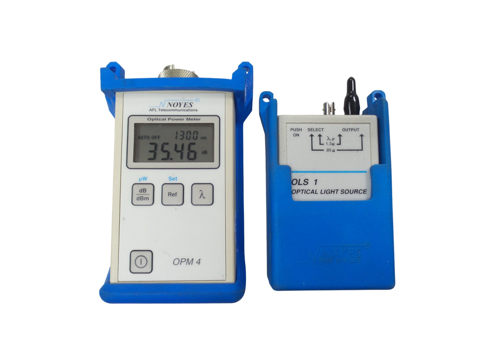 AFL Noyes OPM4-2C Optical Power Meter W/ OLS1-2 ST Optical Light Source