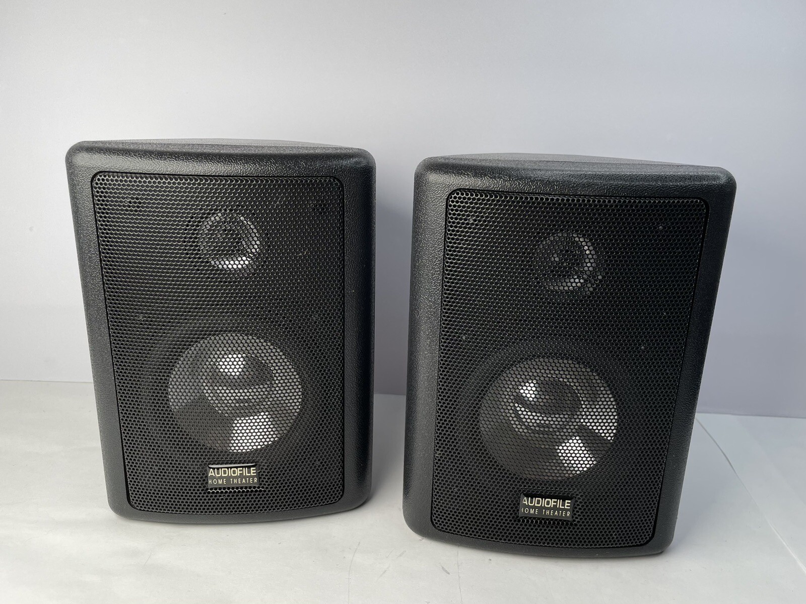 AUDIOFILE Home Theater Speakers Set of 2 Not Tested