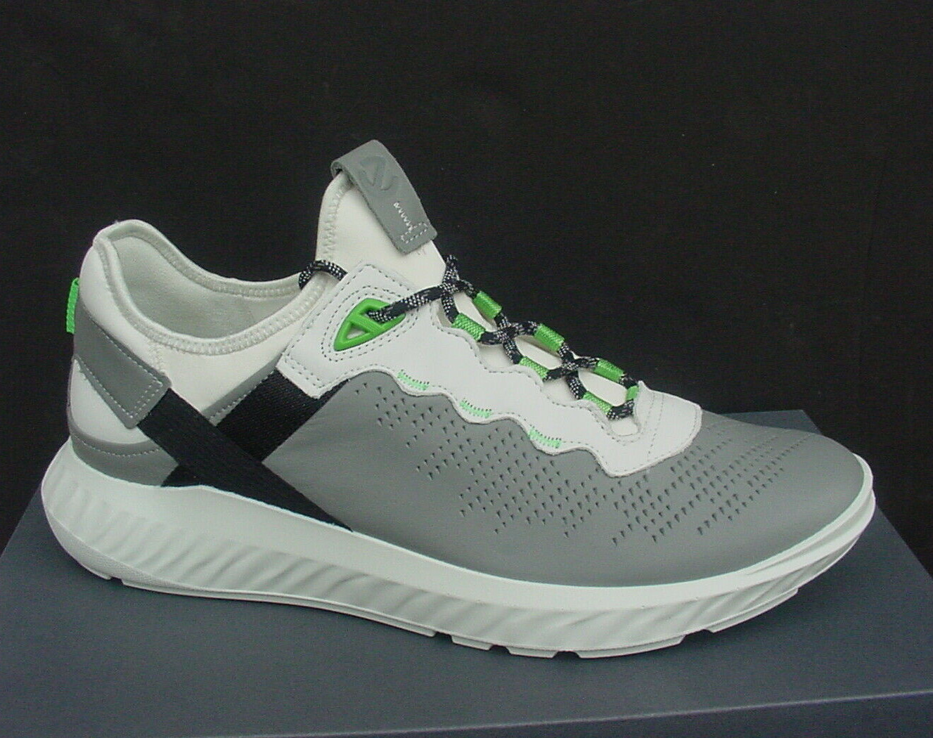 Ecco Men's Sneaker Gray/White Light Leather St. 1 Street Sz  12/12.5 ~ 46  $170