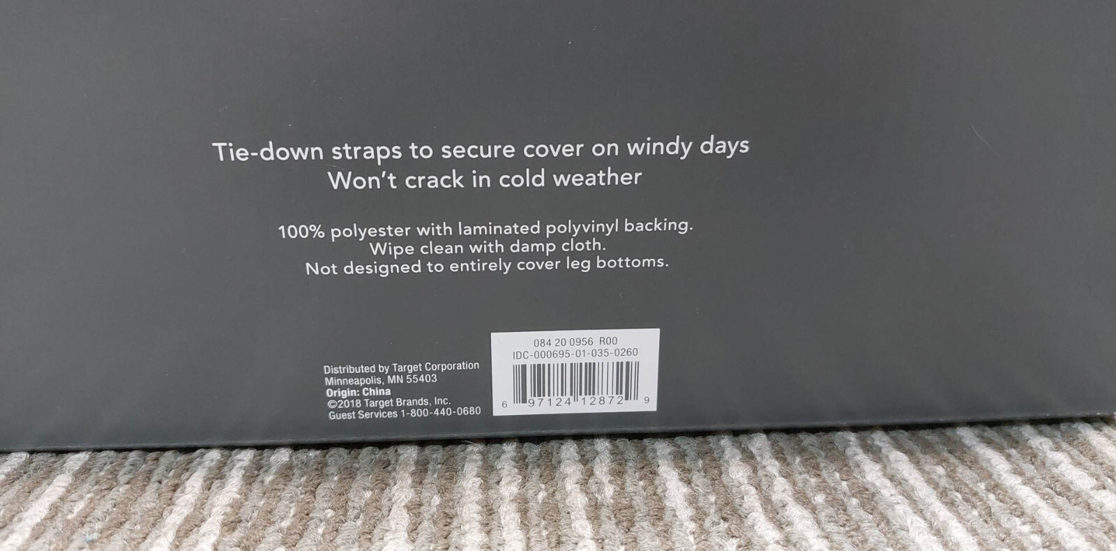 Threshold Brown Water and Weather Resistant Loveseat Cover 30" x 55-1/2" x 34"