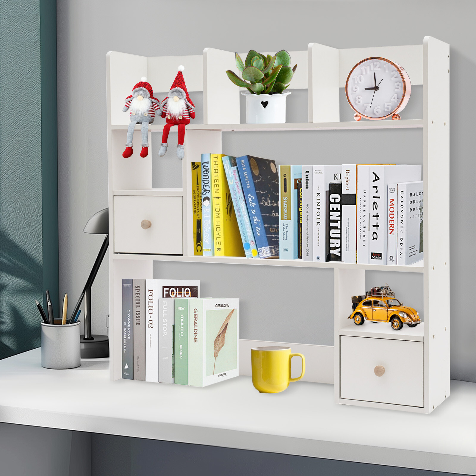 Desktop Bookshelf Home Office Desk Organizer Desktop Storage Organizer