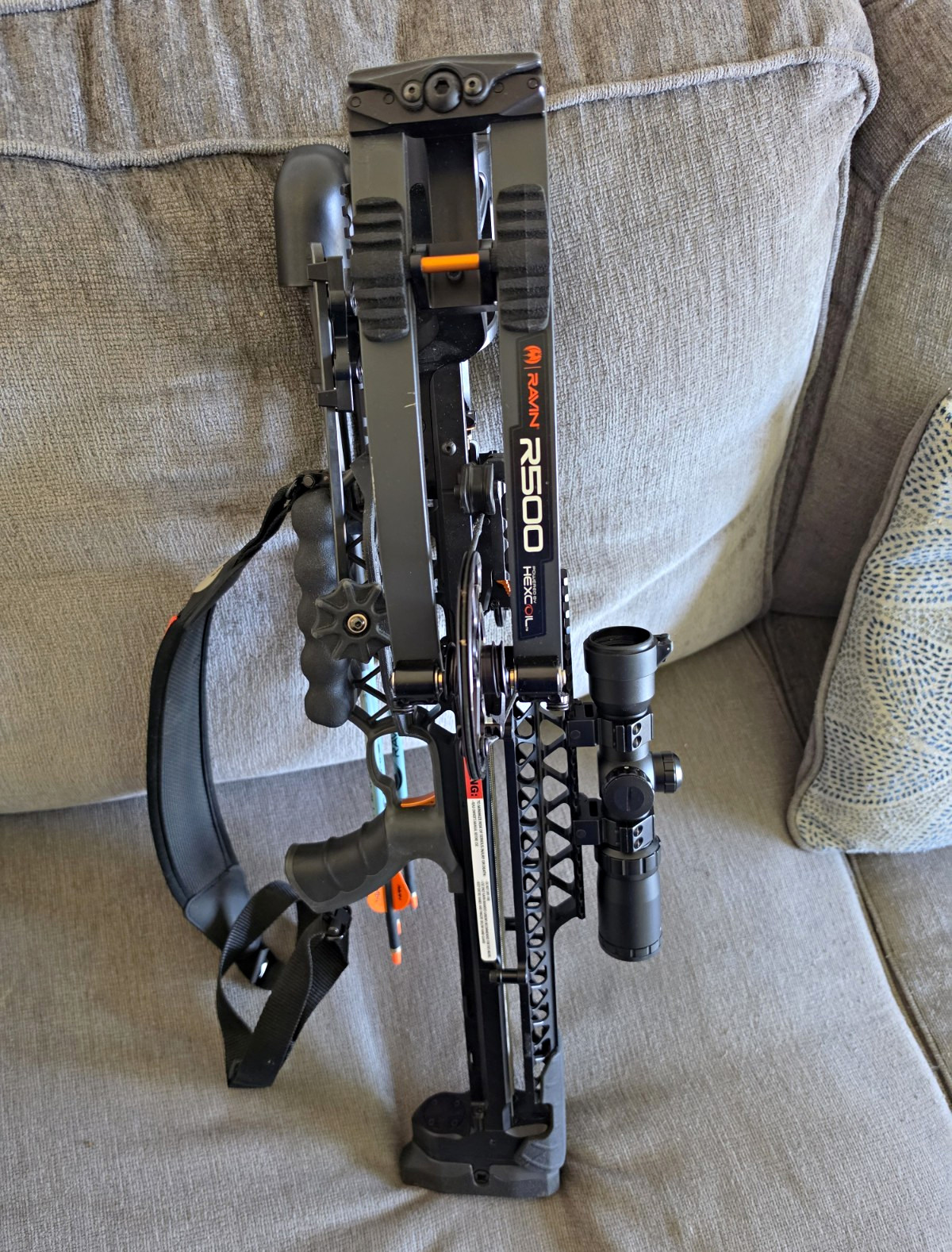 Ravin R500 HexCoil Crossbow w/ Scope, Ambidextrous, Black/Orange