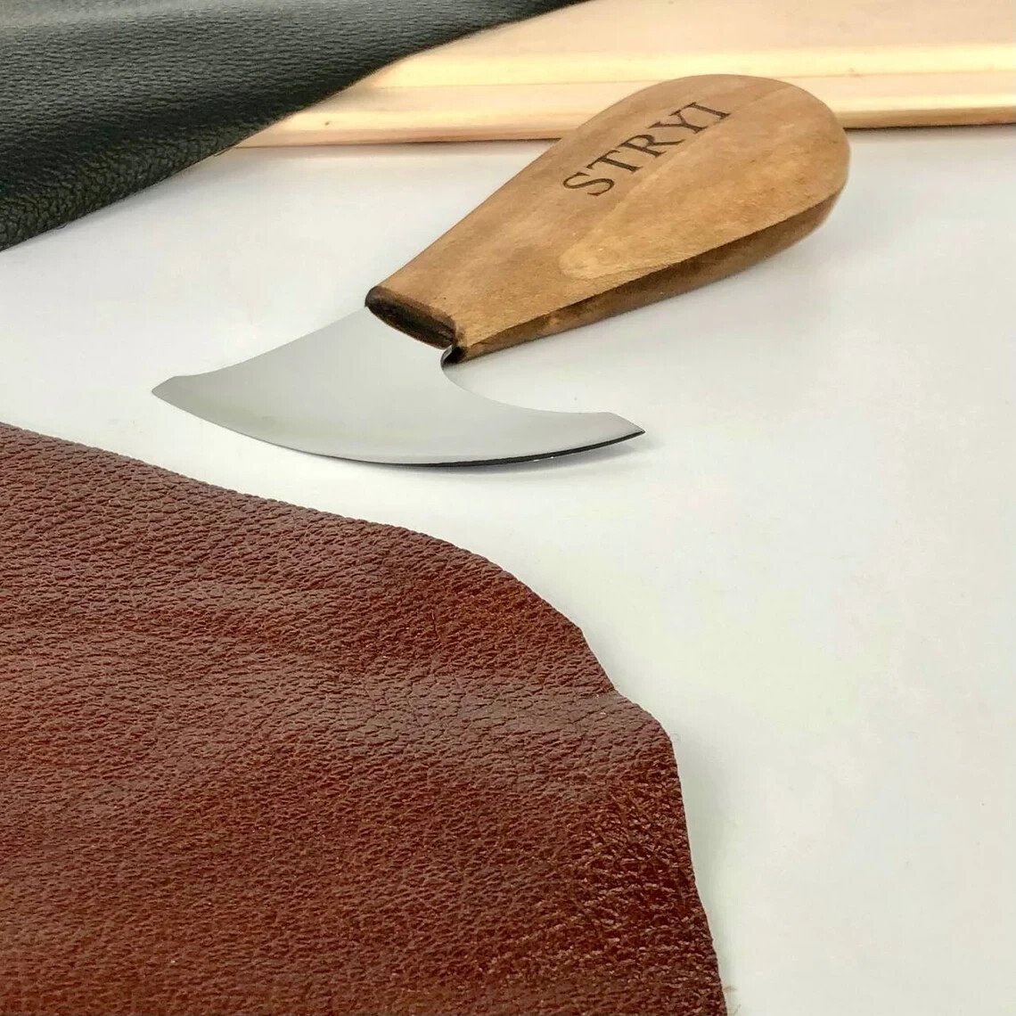 Skiving knife for leather, Handmade knife, Leather knife, Leather cutting tools