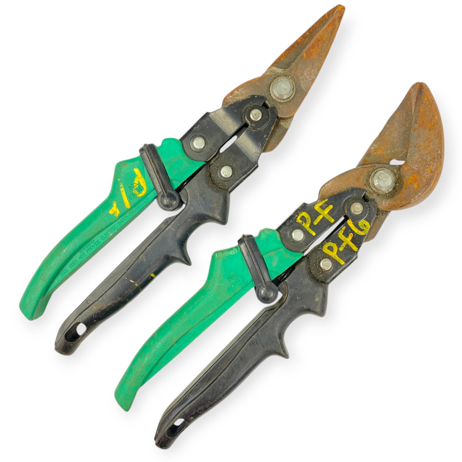 Malco M2007, M2002, Max 2000 Right Cut Offset Aviation Snips, Made in USA