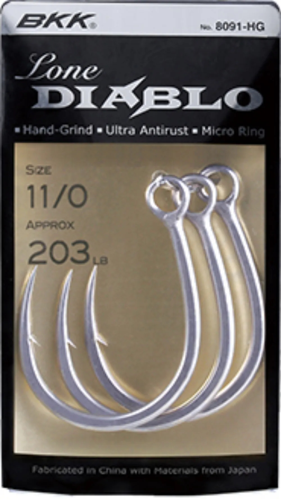 BKK Lone Diablo Lure Single Fishing Hook 8091-5X-HG