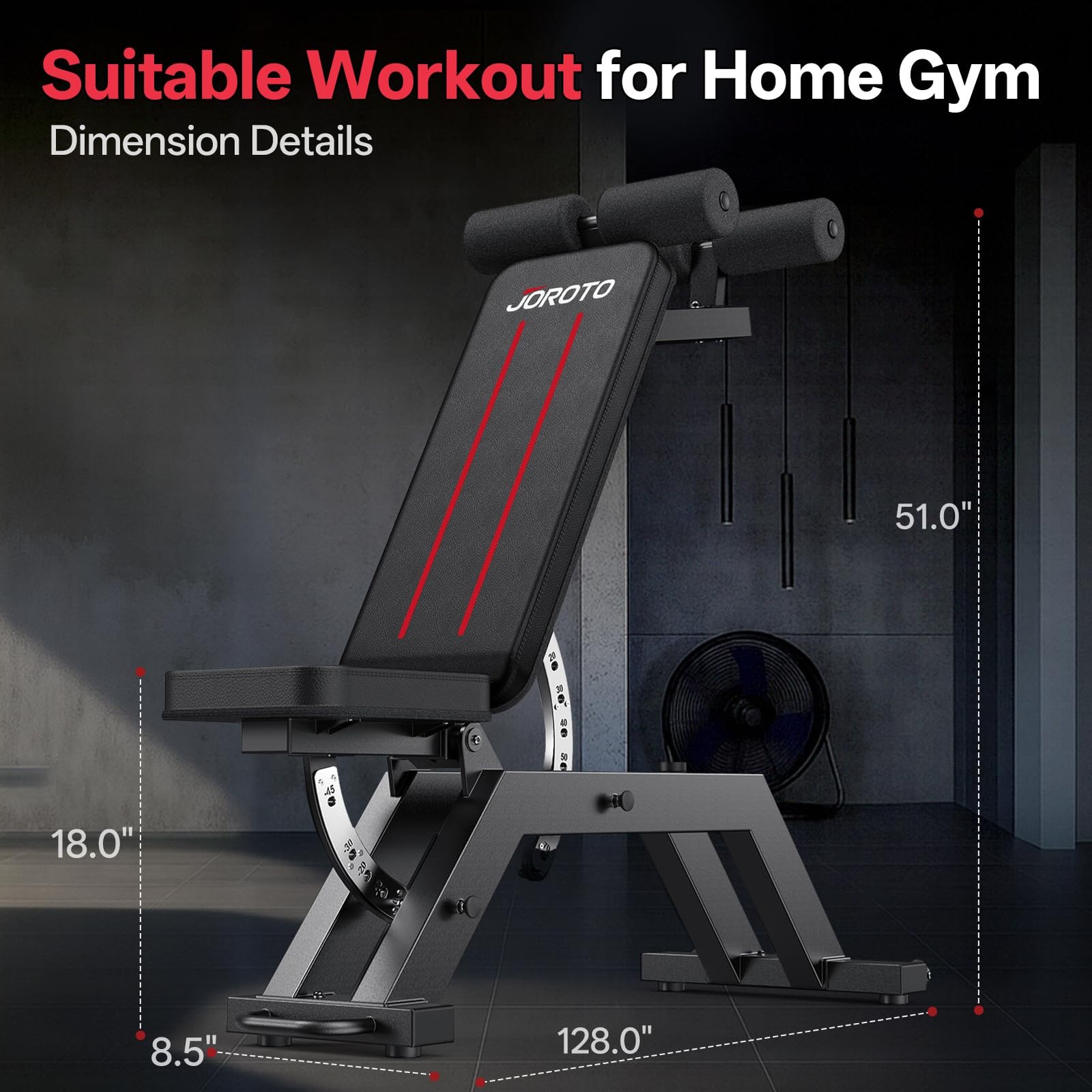 Adjustable Sit-Up Weight Bench, 1500 lb Capacity Decline Ab Workout Bench, He...
