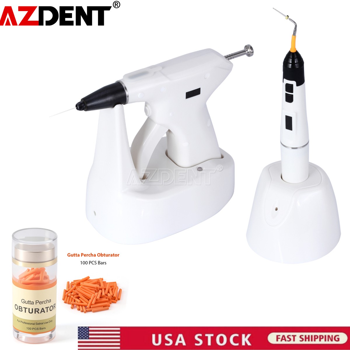 Dental Endodontic Gutta Percha Obturation System Gun & Heated Pen/Bar obturator