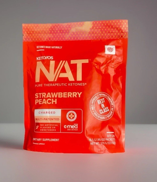 Pruvit Keto OS NAT Strawberry Peach Charged Ketones 20 Packs Free Shipping.