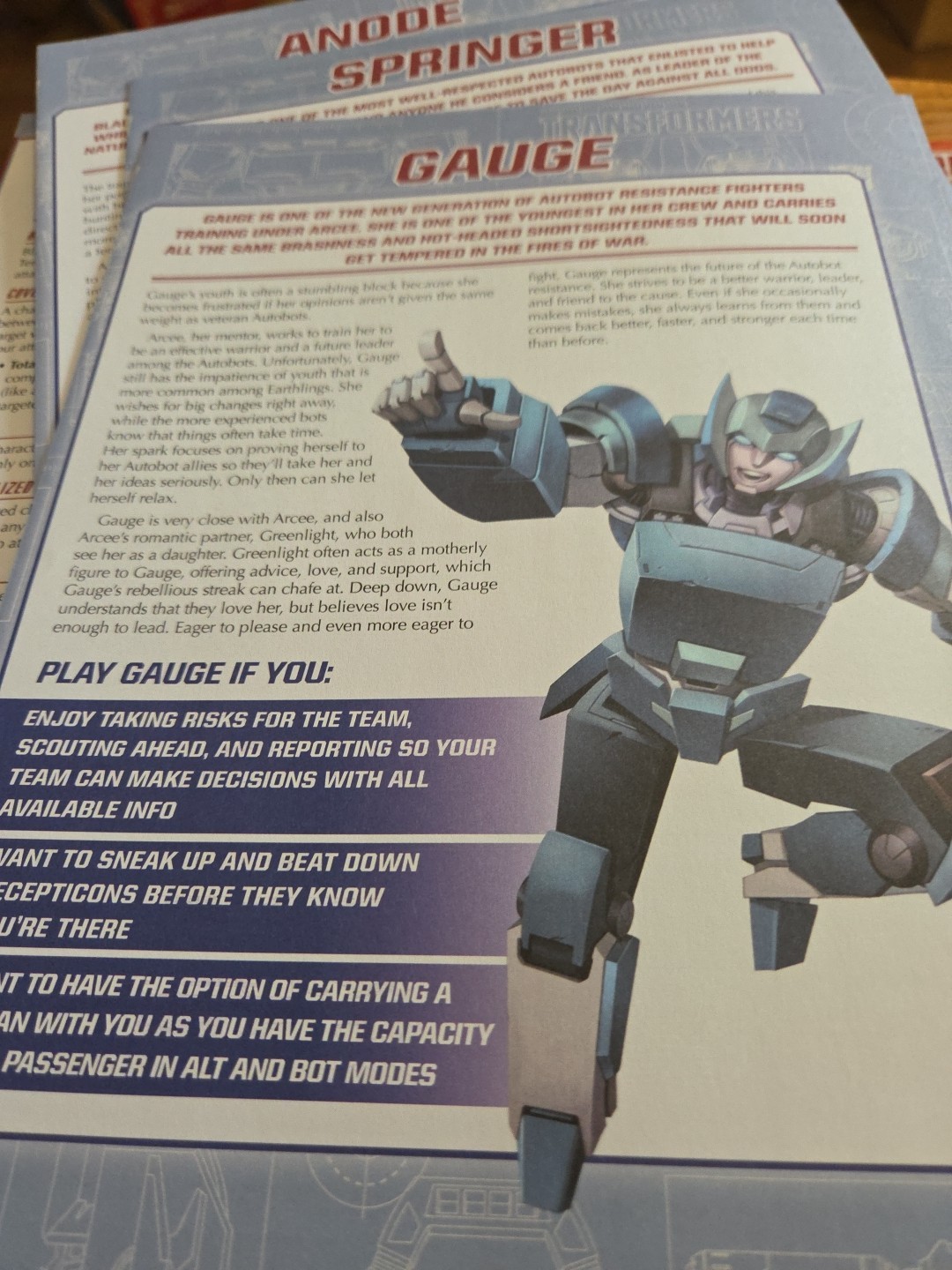 Transformers Roleplaying Game: Beginner Box Roll Out 2024 Hasbro. Open Box Only.