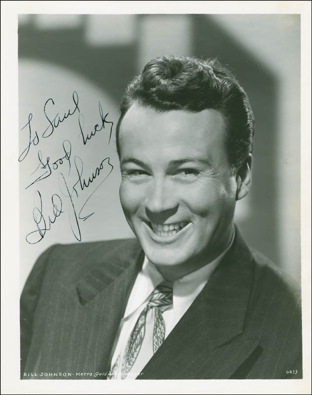 BILL (ACTOR) JOHNSON - INSCRIBED PHOTOGRAPH SIGNED