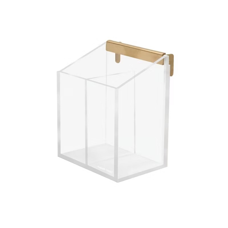 Acrylic Wall Pencil Bloc: Clear Desk Organizer & Office Supplies Holder