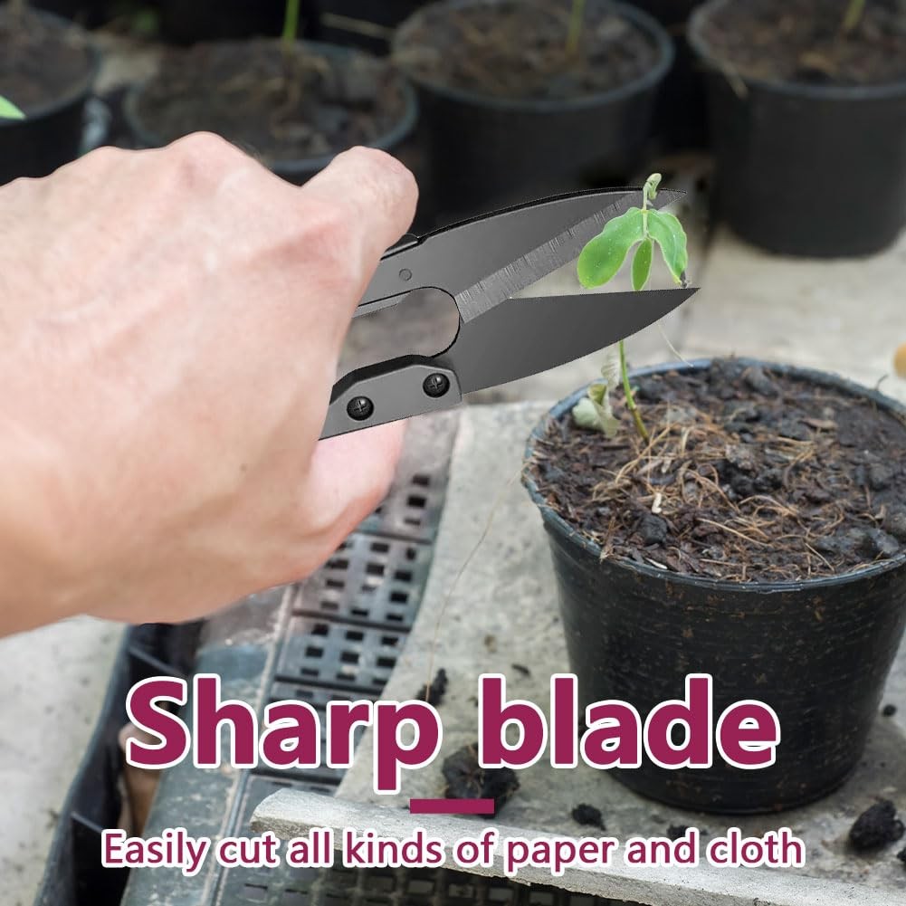 HAISHANG 4 Pack Bonsai Pruning Scissors, Small Shears, Bud and Black